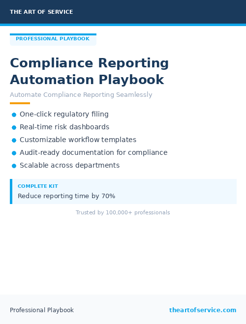 Compliance Reporting Automation Playbook