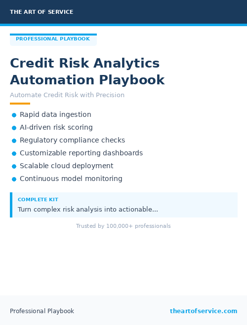 Credit Risk Analytics Automation Playbook