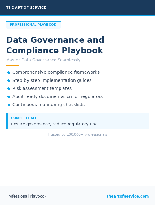 Data Governance and Compliance Playbook