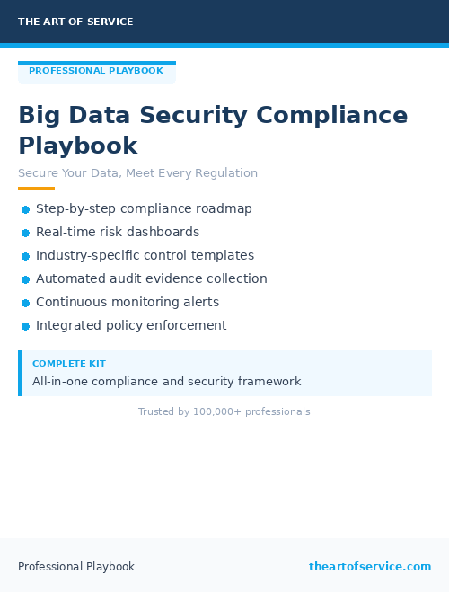 Big Data Security Compliance Playbook