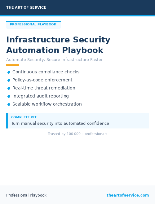 Infrastructure Security Automation Playbook