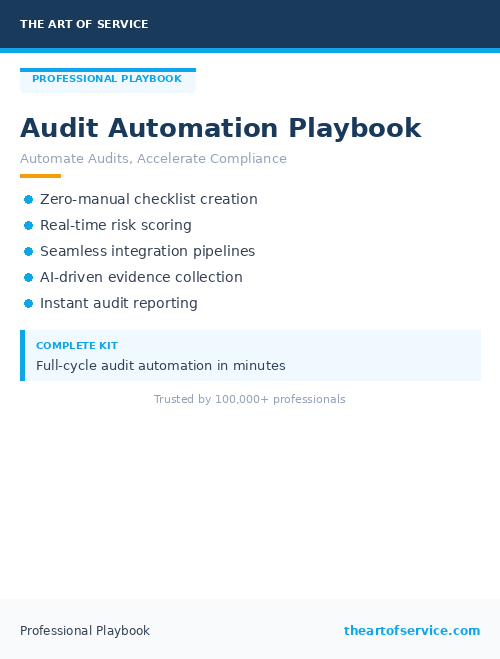 Audit Automation Playbook