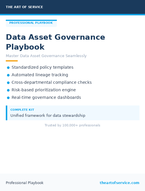 Data Asset Governance Playbook