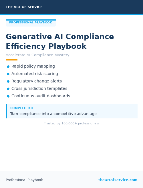 Generative AI Compliance Efficiency Playbook