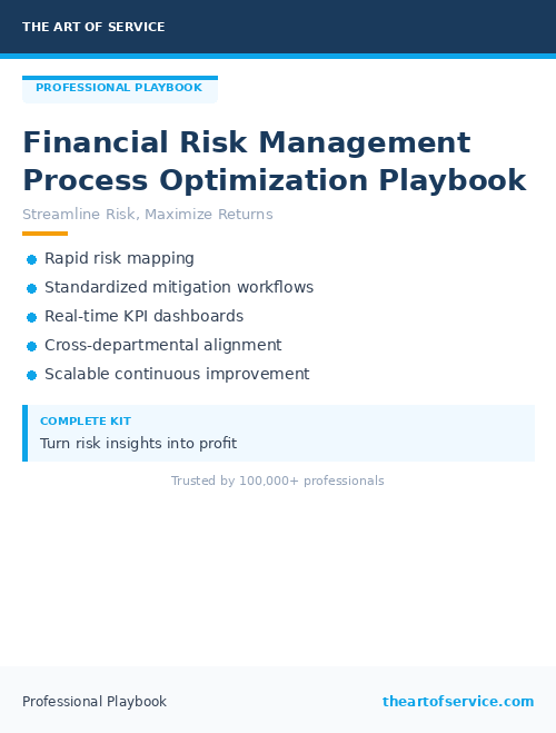 Financial Risk Management Process Optimization Playbook