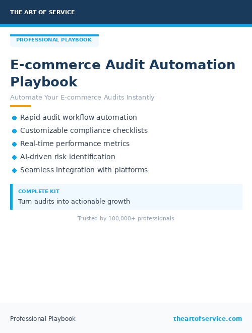 E‑commerce Audit Automation Playbook