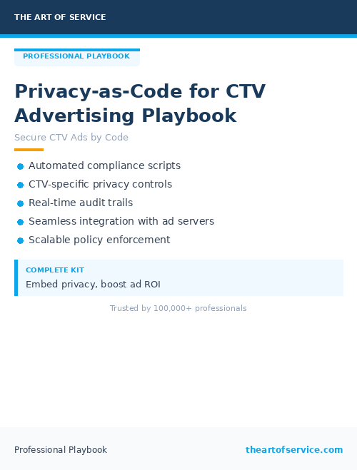 Privacy-as-Code for CTV Advertising Playbook