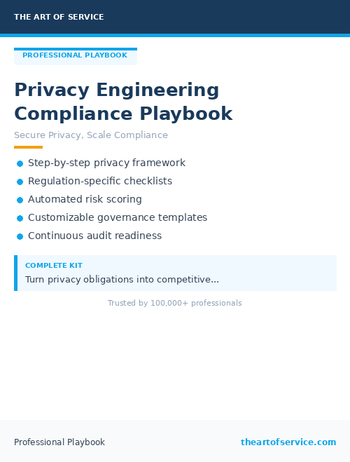 Privacy Engineering Compliance Playbook