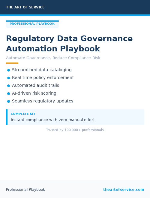 Regulatory Data Governance Automation Playbook