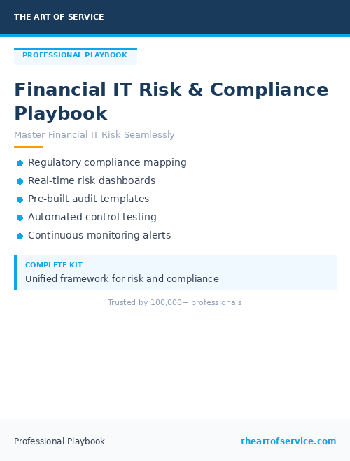 Financial IT Risk & Compliance Playbook