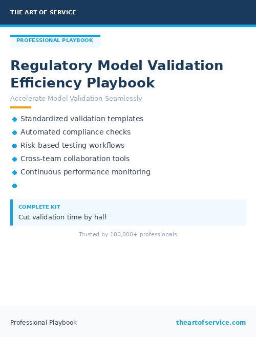 Regulatory Model Validation Efficiency Playbook