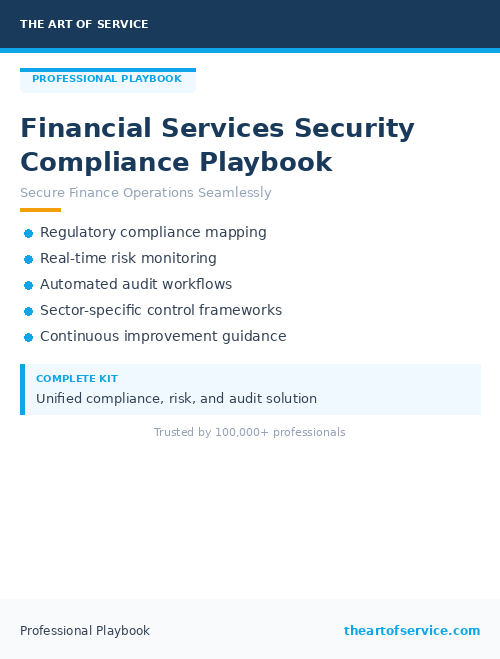 Financial Services Security Compliance Playbook