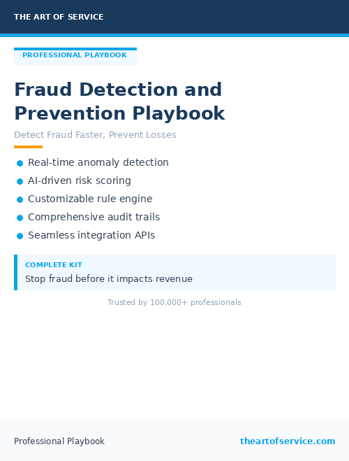 Fraud Detection and Prevention Playbook