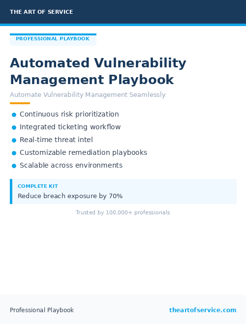 Automated Vulnerability Management Playbook
