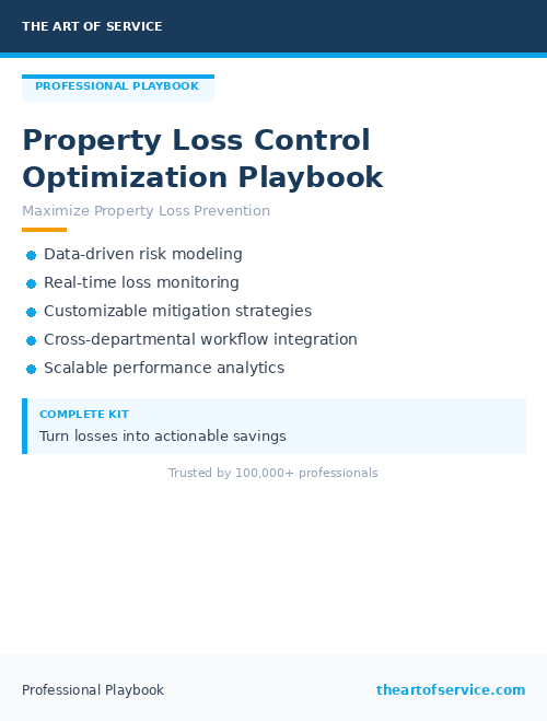 Property Loss Control Optimization Playbook