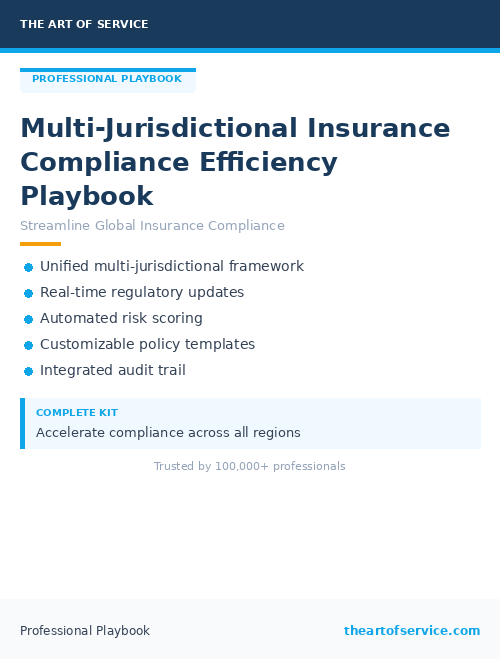 Multi‑Jurisdictional Insurance Compliance Efficiency Playbook