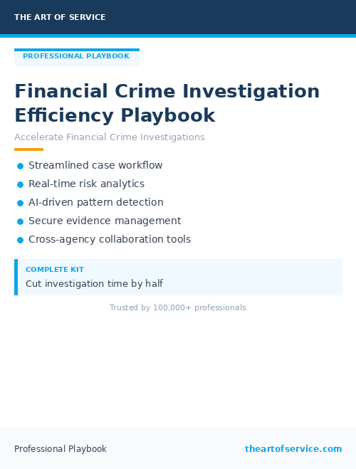 Financial Crime Investigation Efficiency Playbook