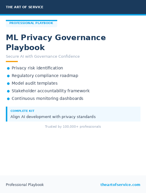ML Privacy Governance Playbook