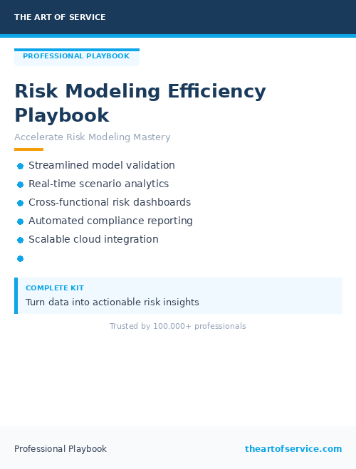 Risk Modeling Efficiency Playbook