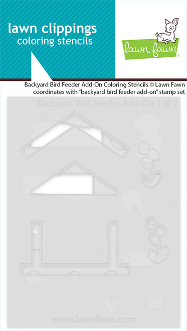 Lawn Fawn Backyard Bird Feeder Add-On Coloring Stencils LF3712