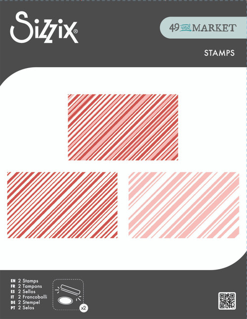 Sizzix Clear Stamps Set 2PK - Candy Stripes by 49 and Market  667010