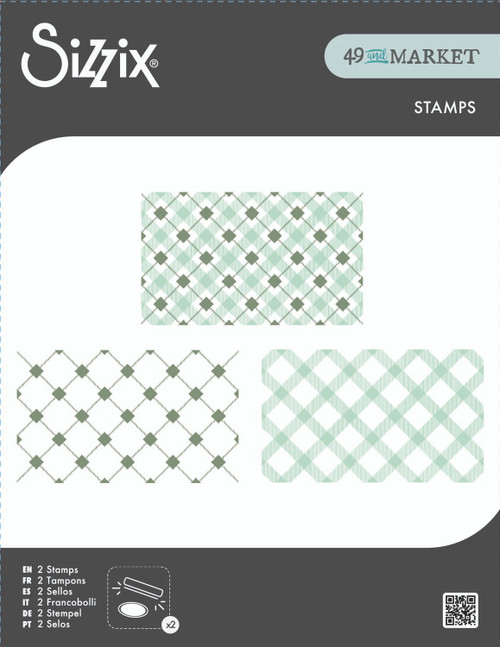 Sizzix Clear Stamps Set 2PK - Tartan by 49 and Market  667011