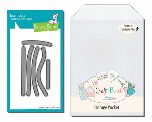 Lawn Fawn Die Slide on Over LF1202 + clear plastic storage pocket