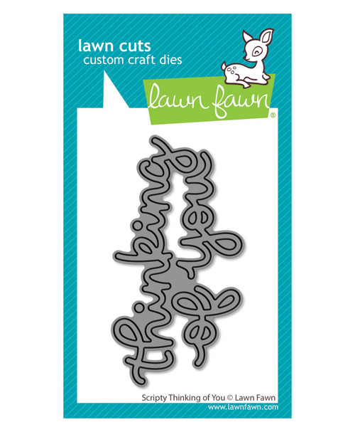 Lawn Fawn Dies scripty thinking of you LF4048