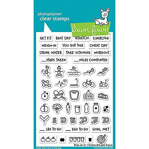 Lawn Fawn Clear Stamps 4'X6' - LF1483 Plan On It Fitness