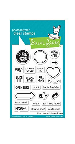 Lawn Fawn Clear Stamps 3'X4' - LF1415 Push Here