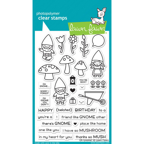 Lawn Fawn Stamps - Oh Gnome! LF1880
