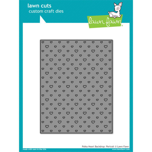 Lawn Fawn Lawn Cuts Custom Craft Die - LF1831 Polka Heart Backdrop: Portrait