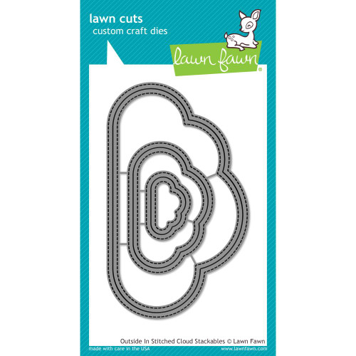 Lawn Fawn Lawn Cuts Craft Die - LF1716 Outside/In Stitched Cloud Stackables