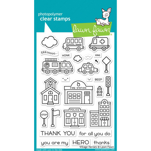 Lawn Fawn Clear Stamps 4"X6" LF2327 Village Heroes