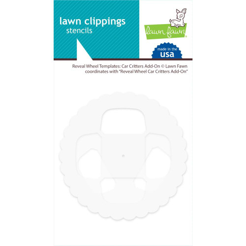 Lawn Fawn Lawn Clippings Stencils LF2341 Reveal Wheel: Car Critters Add-On
