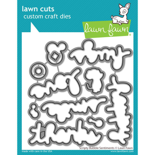 Lawn Fawn Lawn Cuts Scripty Bubble Sentiments Die LF2503
