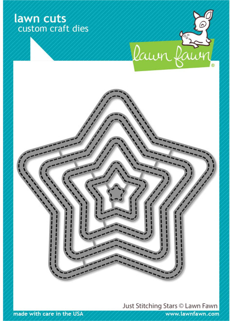 Lawn Fawn Lawn Cuts Custom Craft Die LF2362 Just Stitching Stars Dies