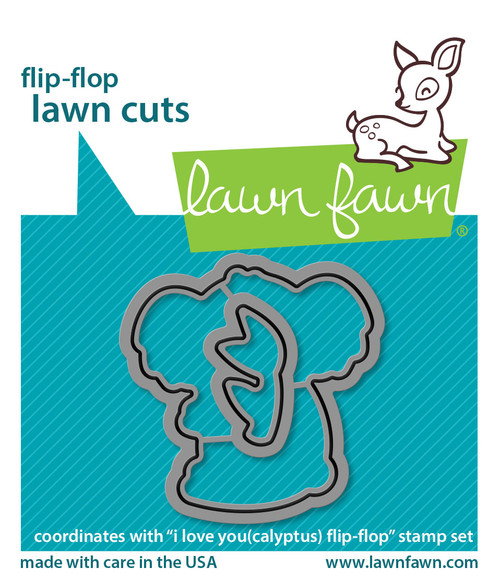 Lawn Fawn Craft Dies LF2565 i love you(calyptus) flip-flop - lawn cuts