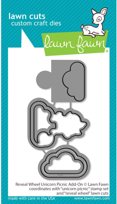 Lawn Fawn Lawn Cuts Custom Craft Die Reveal Wheel LF2321 Unicorn Picnic Add-On Dies