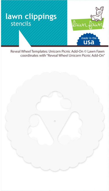 Lawn Fawn Lawn Clippings LF2322 Reveal Wheel Templates: Unicorn Picnic Add-On