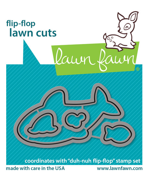 Lawn Fawn craft dies LF2598 duh-nuh flip-flop