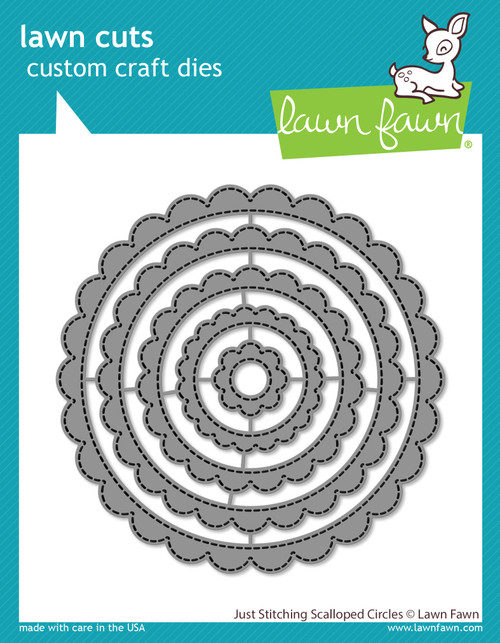 Lawn Fawn Craft Dies LF2571 just stitching scalloped circles