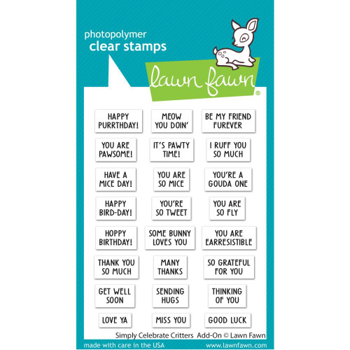 Lawn Fawn Clear Stamps Simply Celebrate Critters Add-On LF2862