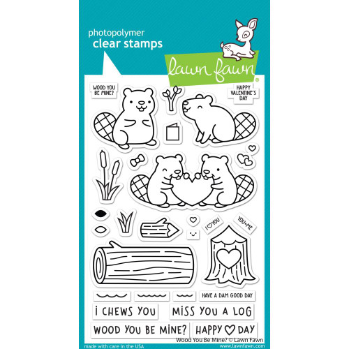 wood you be mine? Lawn Fawn Stamps LF3011
