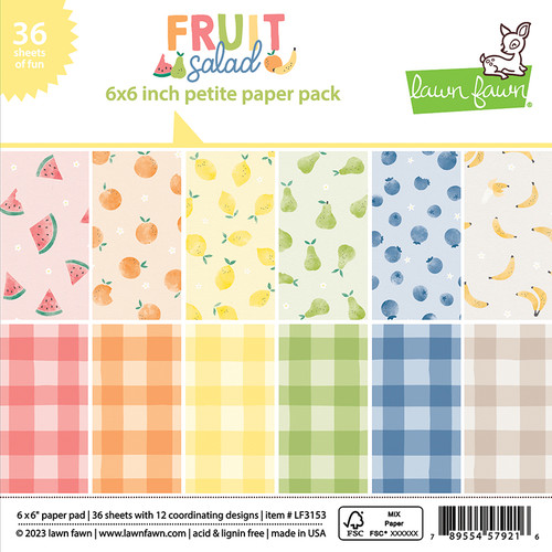 fruit salad petite paper pack Lawn Fawn petite paper pack LF3153