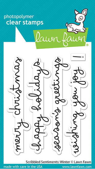 scribbled sentiments: winter Lawn Fawn Stamps LF3279