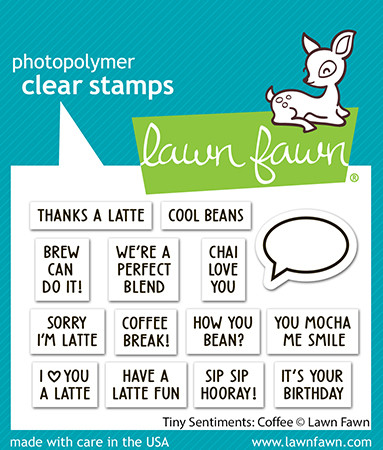 Lawn Fawn Stamps tiny sentiments: coffee LF3498