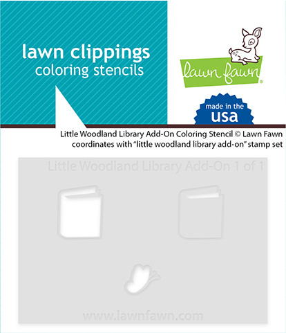 Lawn Fawn Coloring Stencils little woodland library add-on coloring stencil LF3561