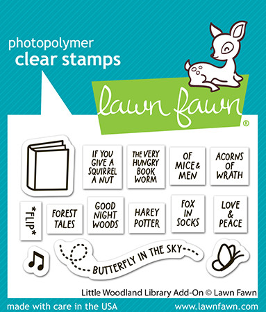Lawn Fawn Stamps little woodland library add-on LF3488