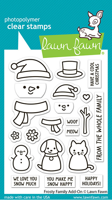 Lawn Fawn Stamps frosty family add-on LF3506